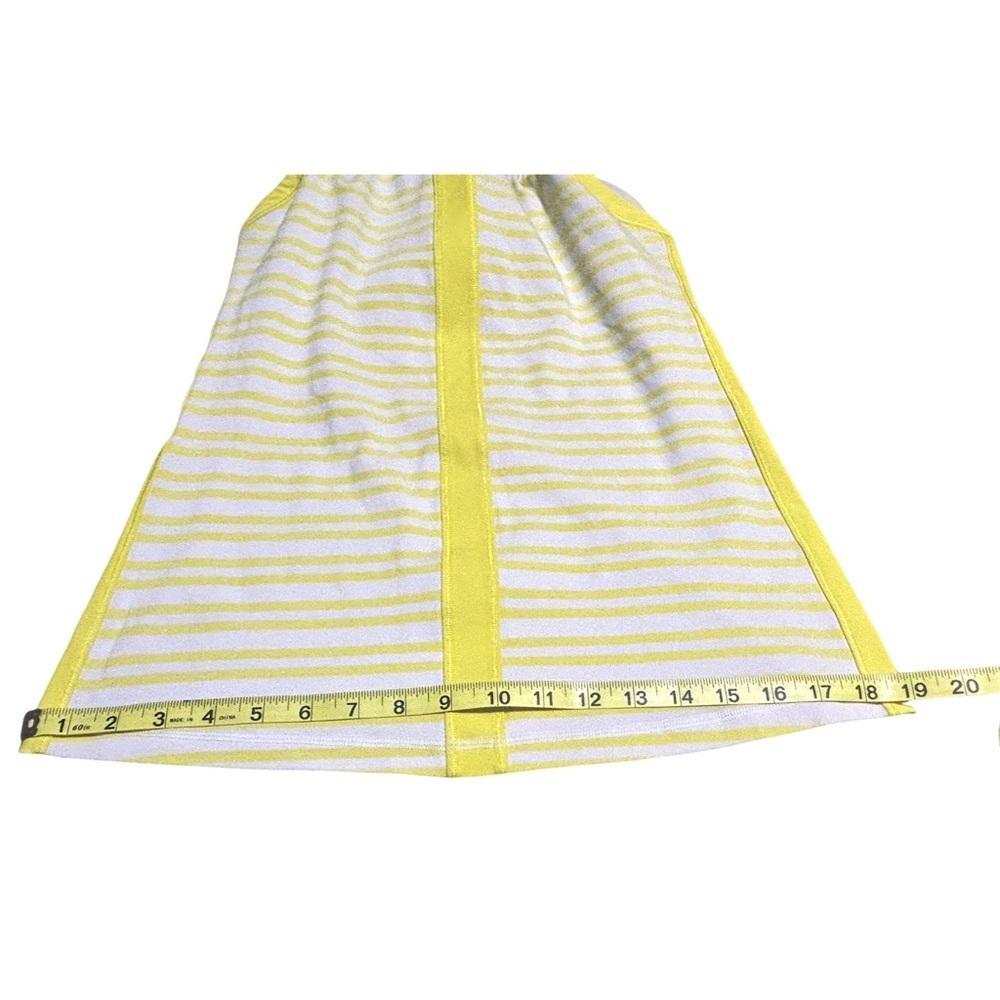 Lululemon Hip To Be Zen Halter Top Yellow White Stripe Size 8 - Picture 6 of 12